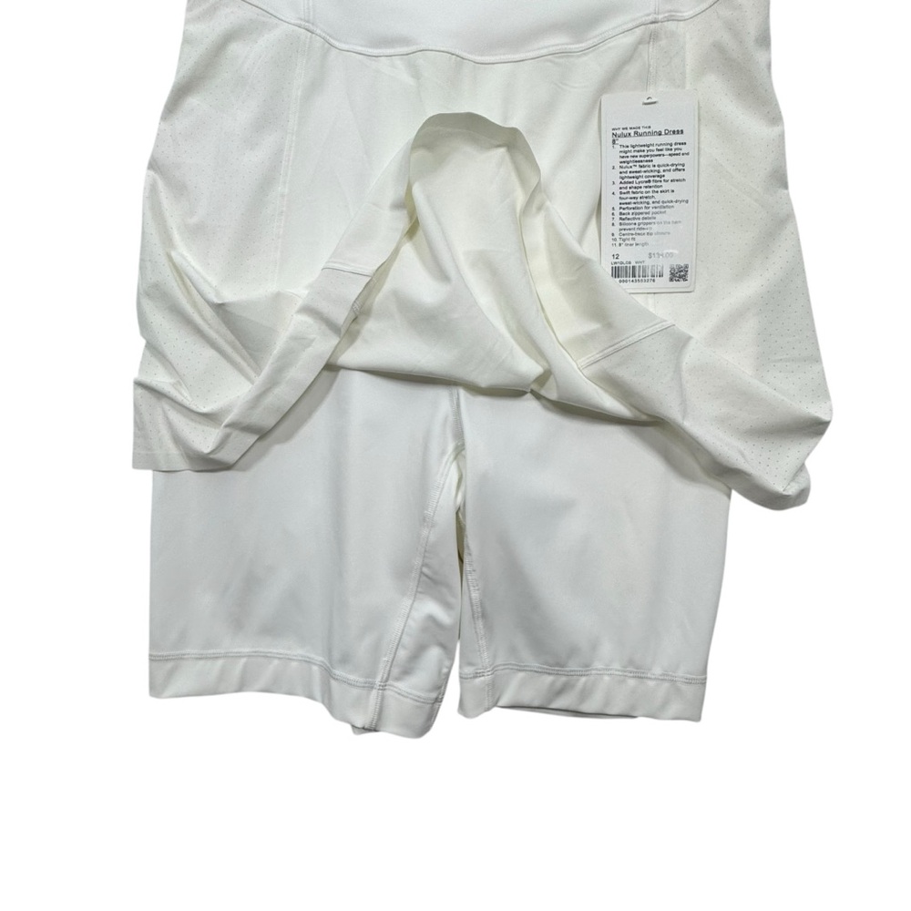 Lululemon Nulux Running Dress White SZ 12 NWT $138 Tennis Sleeveless - Picture 5 of 9